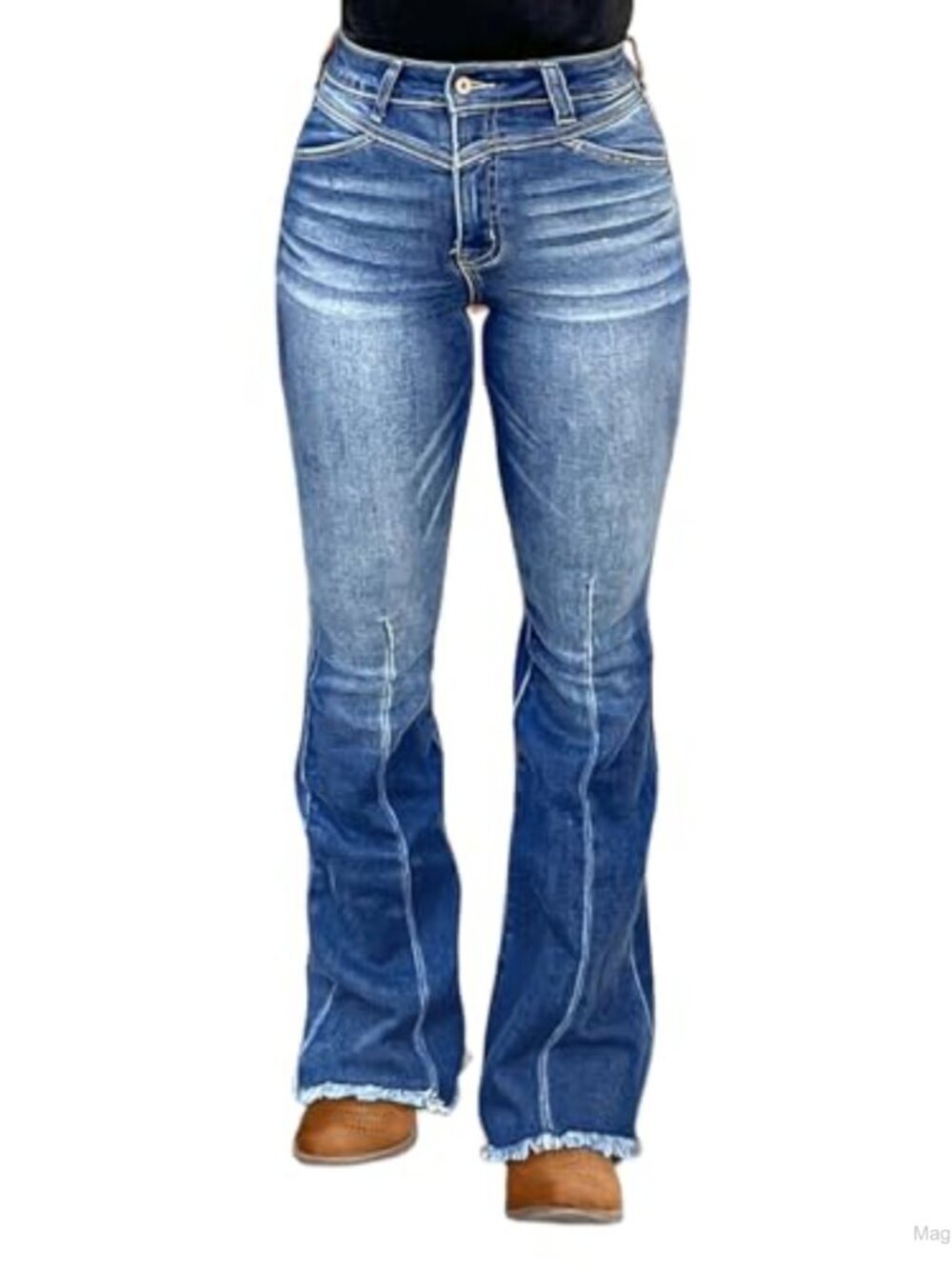 High Waisted Bootcut Tummy Control Butt Lifting Jeans Women Stretch